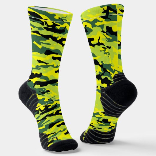 Crazy Camouflage Green Socks Socken (Gewinkelt)
