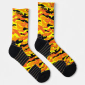 Crazy Camouflage Orange Socks Socken (Rechts)