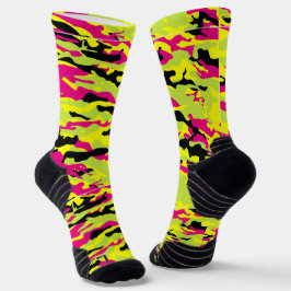 Crazy Camouflage Pink Socken