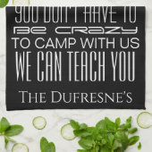 "Crazy Camping" Personalisiert  Geschirrtuch (Gefaltet)