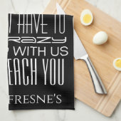 "Crazy Camping" Personalisiert  Geschirrtuch (Viertel Falte)