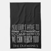 "Crazy Camping" Personalisiert Geschirrtuch (Vertikal)