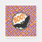 Crazy Candy Corn Black Bat Boo! Serviette (Vorderseite)