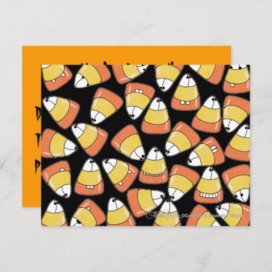 CRAZY Candy Corn! Einladung (Vorne/Hinten)