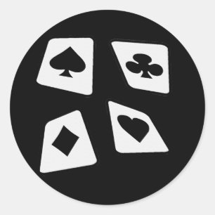 Crazy Cards - B&W Runder Aufkleber