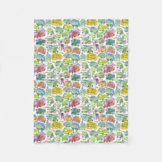 Crazy Cars Children's Blanket Fleecedecke (Vorderseite)