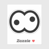 Crazy Cartoon Eyeball Vinyl Aufkleber (Blatt)