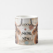 Crazy Cartoon Highland Cow Kaffeetasse (Mittel)