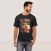 Crazy Cartoon Horace Funny Goofy Tongue Out Co T-Shirt (Vorne ganz)