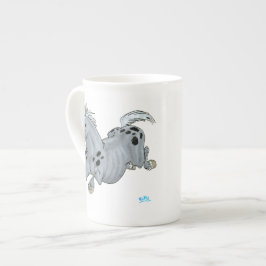 Crazy Cartoon Horse Bone China Tasse
