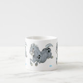 Crazy Cartoon Horse Espresso Tasse (Vorderseite)