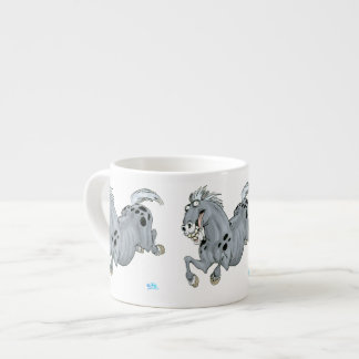 Crazy Cartoon Horse Espresso Tasse