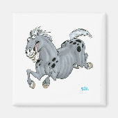 Crazy Cartoon Horse Magnet (Vorne)
