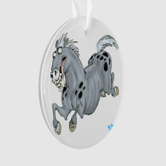 Crazy Cartoon Pferde Akryler Ornament