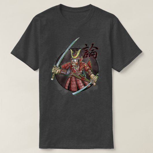 Crazy Cartoon Samurai T-Shirt (Design vorne)