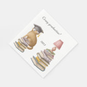 Crazy Cat Abschluss 2023 Servietten (Ecke)