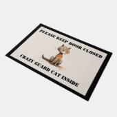 Crazy Cat Door Mat Fußmatte (Schrägansicht)