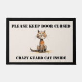 Crazy Cat Door Mat Fußmatte (Vorderseite)