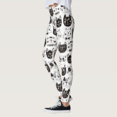 Crazy Cat Faces Muster Leggings (Links)