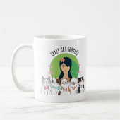 Crazy Cat Goddess Fun Kaffeetasse (Links)