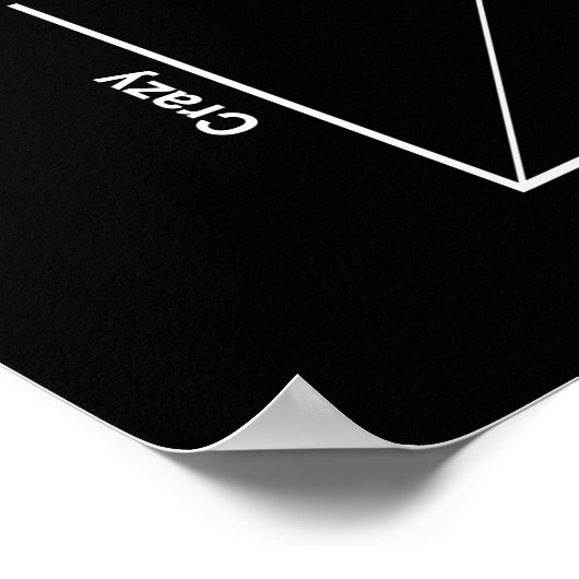 Crazy Cat Graph Poster (Ecke)