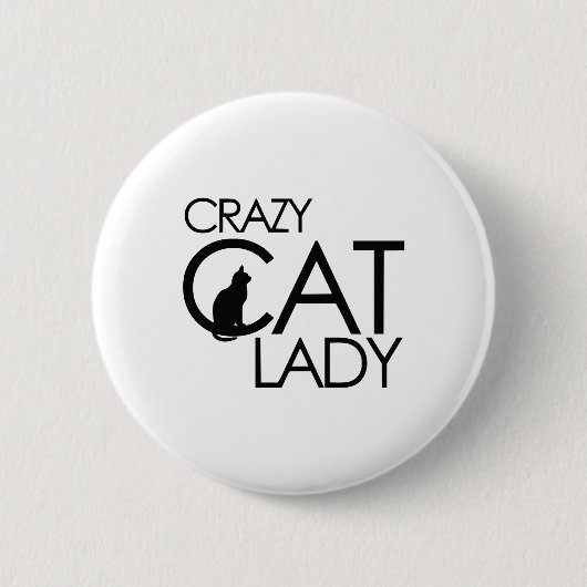 Crazy Cat Ladlady Button (Vorderseite)