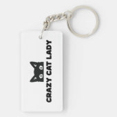 Crazy Cat Lady Acrylic Schlüsselanhänger (Rückseite)