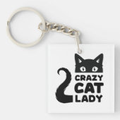 Crazy Cat Lady Acrylic Schlüsselanhänger (Vorderseite)