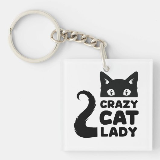 Crazy Cat Lady Acrylic Schlüsselanhänger (Vorderseite)