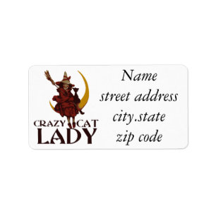 Crazy Cat Lady Adressaufkleber