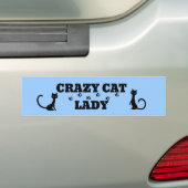 Crazy Cat Lady Autoaufkleber - Farbe ändern (Auf Auto)