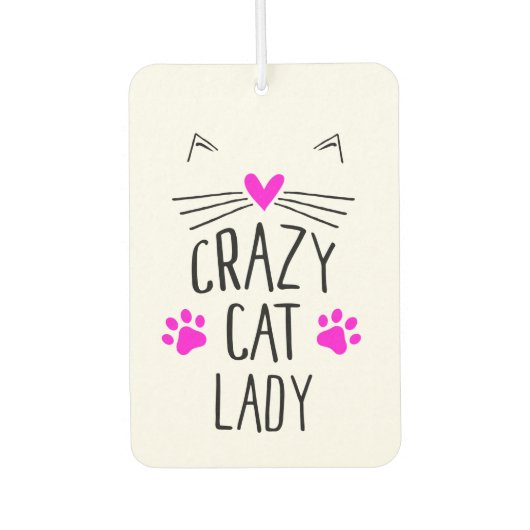 Crazy Cat Lady Autolufterfrischer (Vorderseite)