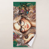 Crazy Cat Lady Badehandtuch (Badehandtuch)