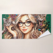 Crazy Cat Lady Badehandtuch (Badehandtuch)