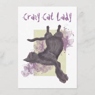 Crazy Cat Lady Birthday Invasion Einladung