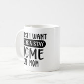 Crazy Cat Lady | Bleibe auf Zuhause Cat Mama Spaß Kaffeetasse (Vorderseite Links)