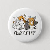 Crazy Cat Lady Button (Vorderseite)