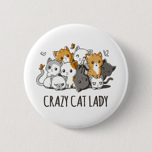 Crazy Cat Lady Button