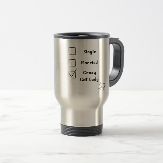 Crazy Cat Lady Cat Mama Geschenk Reisebecher (VorderseiteRechts)
