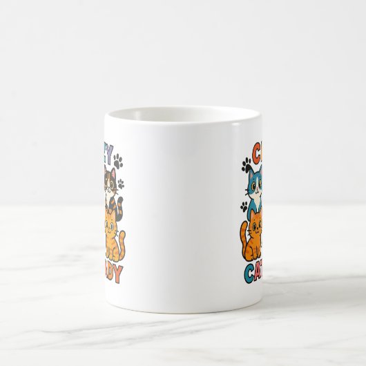 Crazy Cat Lady Cat Stack  Kaffeetasse (Mittel)