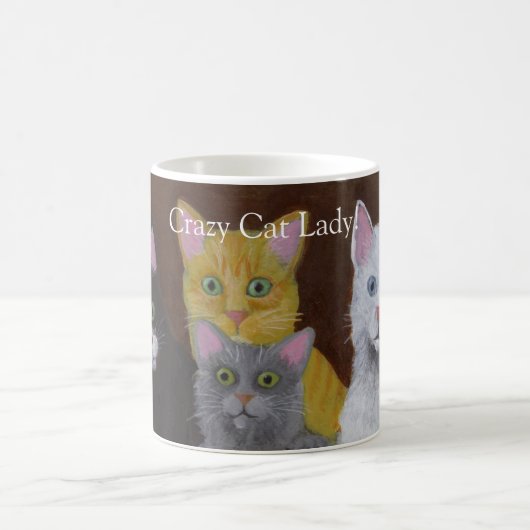 Crazy Cat Lady Coffee Tasse (Mittel)