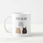 Crazy Cat Lady Coffee Tasse - Funny Gift for Cat (Links)