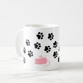 Crazy Cat Lady Craziest Award Paw Print Funny Gift Kaffeetasse (Vorderseite Links)