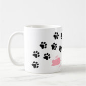Crazy Cat Lady Craziest Award Paw Print Funny Gift Kaffeetasse (Links)