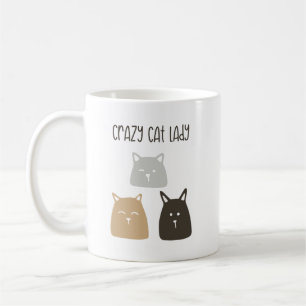 Crazy Cat Lady (Drei Katzen) Kaffeetasse