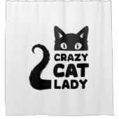Crazy Cat Lady Duschvorhang (Vorderseite)