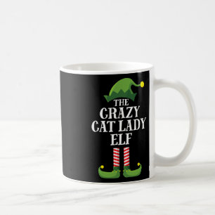 Crazy Cat Lady Elf Matching Familiengruppe Weihnac Kaffeetasse