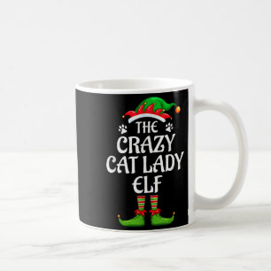 Crazy Cat Lady Elf Matching Familiengruppe Weihnac Kaffeetasse