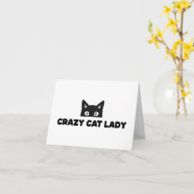 Crazy Cat Lady Faltkarte / Grußkarte