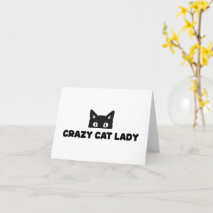 Crazy Cat Lady Faltkarte / Grußkarte Karte